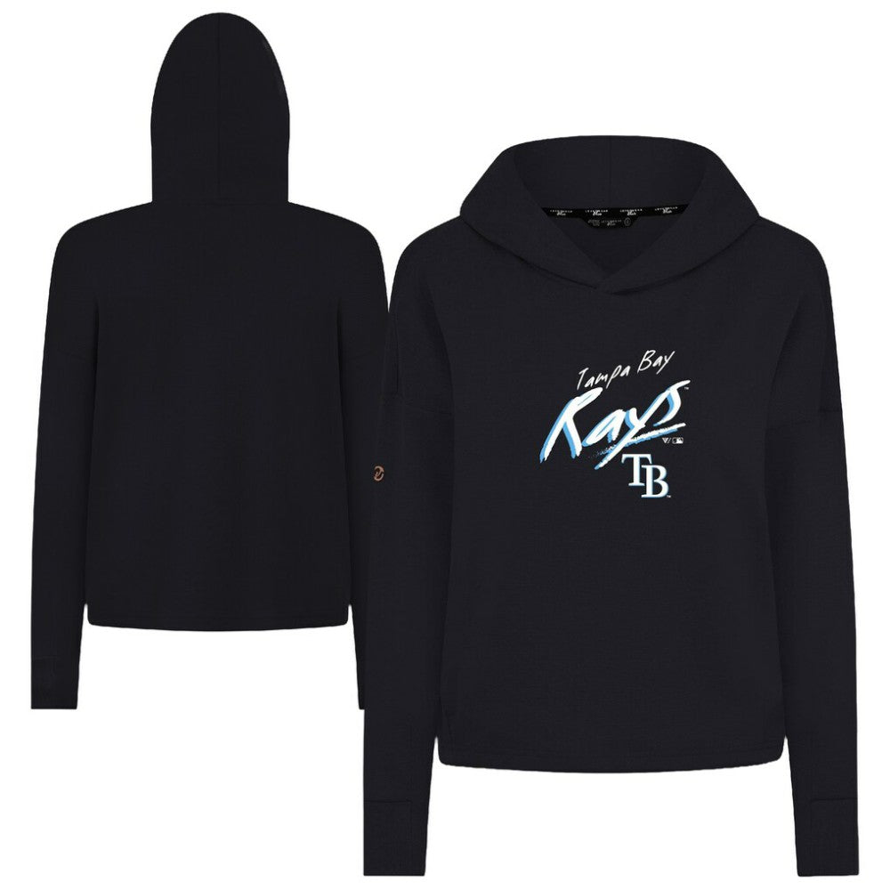 Tampa Bay Rays Levelwear Women's Sweet Sizzle Tri-Blend Hoodie - Black