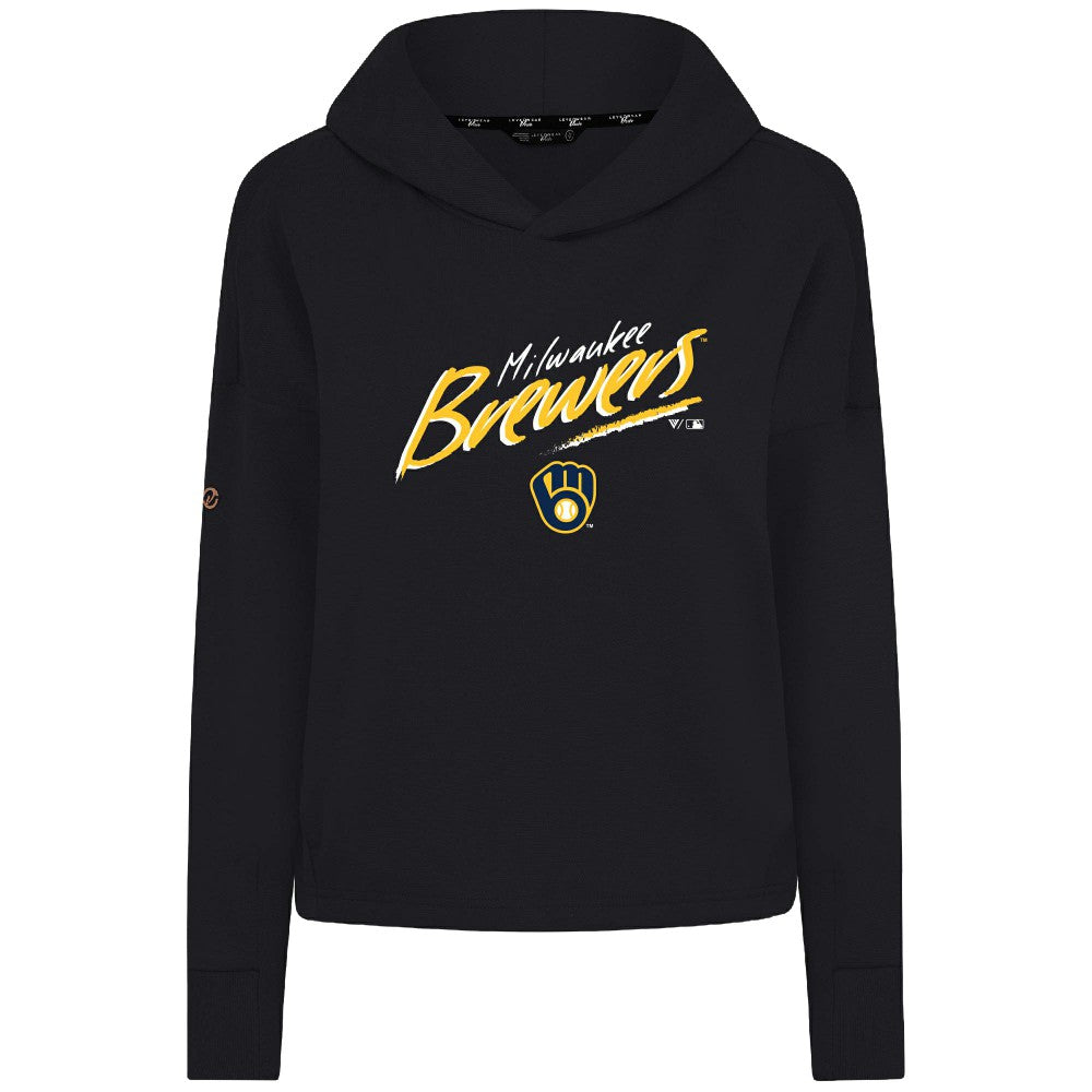 Milwaukee Brewers Levelwear Women's Sweet Sizzle Tri-Blend Hoodie - Black