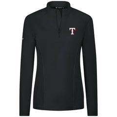 Texas Rangers Levelwear Women's Upright Insignia 2.0 Quarter-Zip Tri-Blend Top - Black