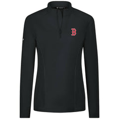 Boston Red Sox Levelwear Women's Upright Insignia 2.0 Quarter-Zip Tri-Blend Top - Black