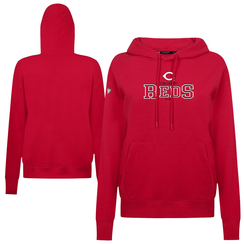 Cincinnati Reds Levelwear Women's Adorn Journey Hoodie - Red