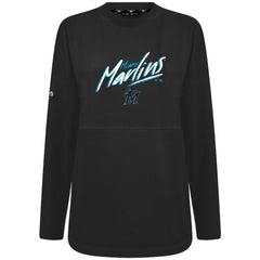 Miami Marlins Levelwear Women's Oversized Beaudry Sizzle Top - Black