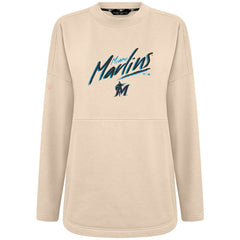 Miami Marlins Levelwear Women's Oversized Beaudry Sizzle Top - Khaki