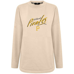 Pittsburgh Pirates Levelwear Women's Oversized Beaudry Sizzle Top - Khaki