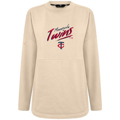 Minnesota Twins Levelwear Women's Oversized Beaudry Sizzle Top - Khaki