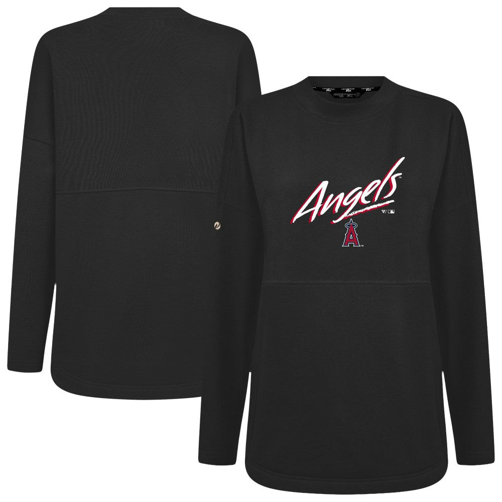 Los Angeles Angels Levelwear Women's Oversized Beaudry Sizzle Top - Black