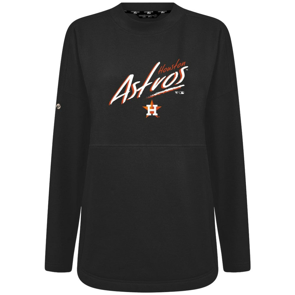 Houston Astros Levelwear Women's Oversized Beaudry Sizzle Top - Black