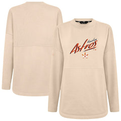 Houston Astros Levelwear Women's Oversized Beaudry Sizzle Top - Khaki