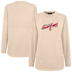 Cleveland Guardians Levelwear Women's Oversized Beaudry Sizzle Top - Khaki