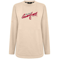 Cleveland Guardians Levelwear Women's Oversized Beaudry Sizzle Top - Khaki