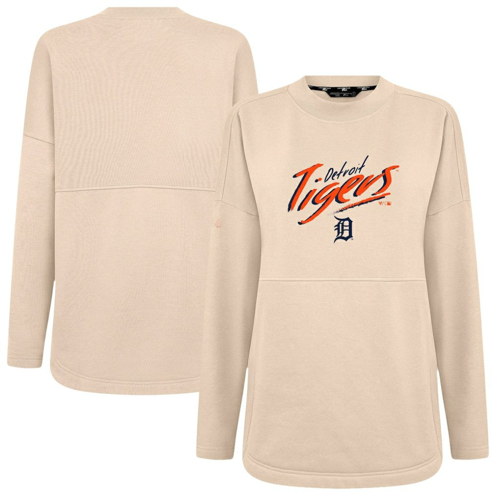 Detroit Tigers Levelwear Women's Oversized Beaudry Sizzle Top - Khaki