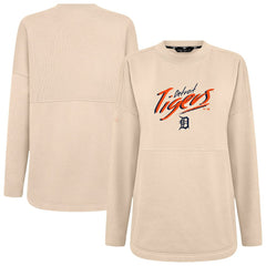 Detroit Tigers Levelwear Women's Oversized Beaudry Sizzle Top - Khaki