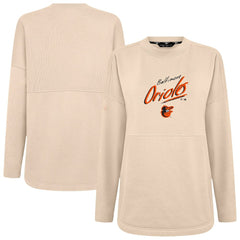 Baltimore Orioles Levelwear Women's Oversized Beaudry Sizzle Top - Khaki