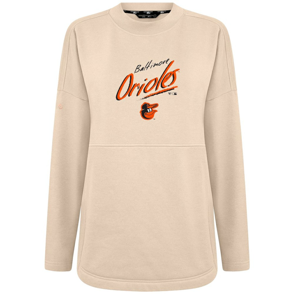 Baltimore Orioles Levelwear Women's Oversized Beaudry Sizzle Top - Khaki