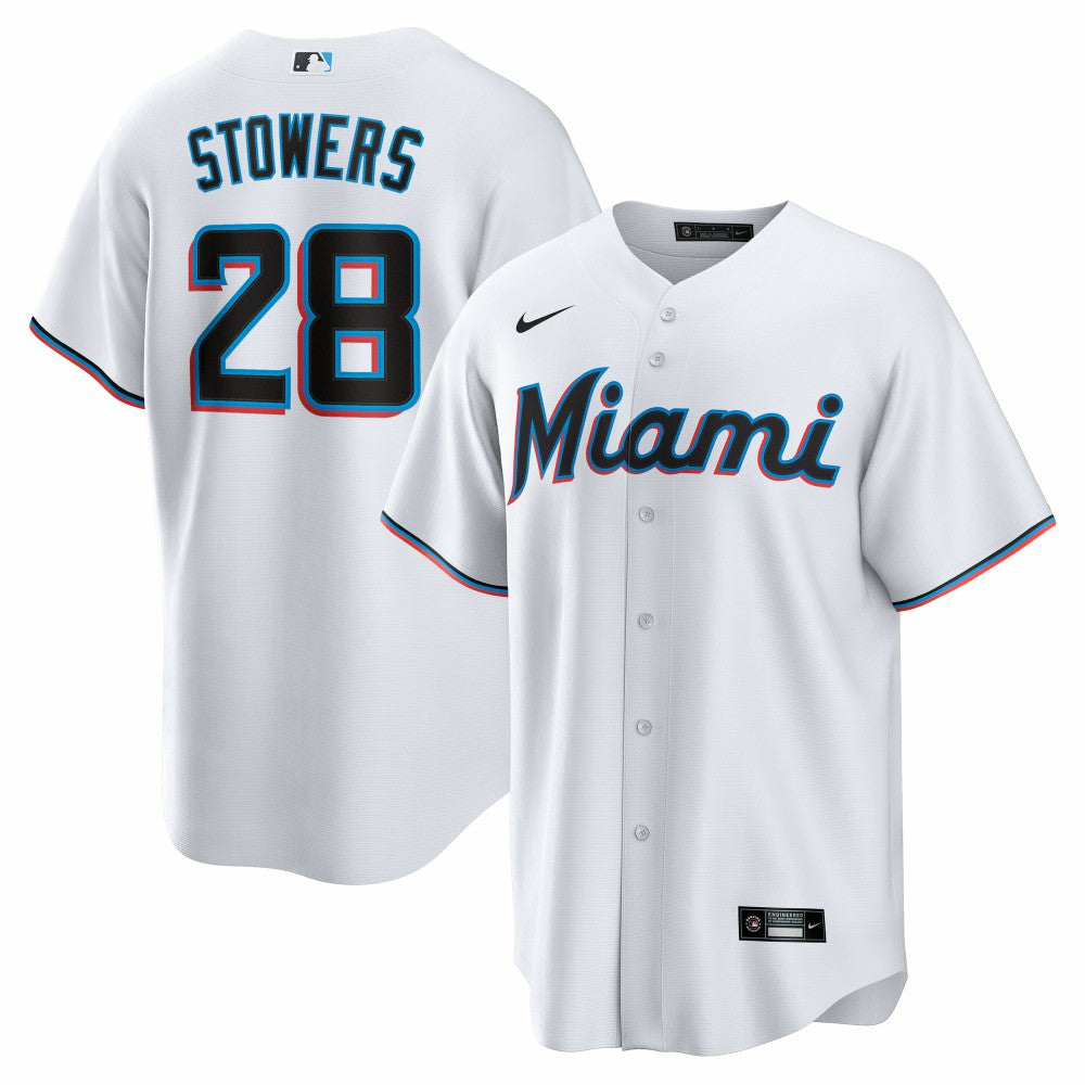 Kyle Stowers Miami Marlins  Youth Home Replica Jersey - White | Nike