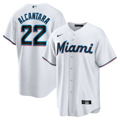 Sandy Alcantara Miami Marlins  Youth Home Replica Jersey - White | Nike