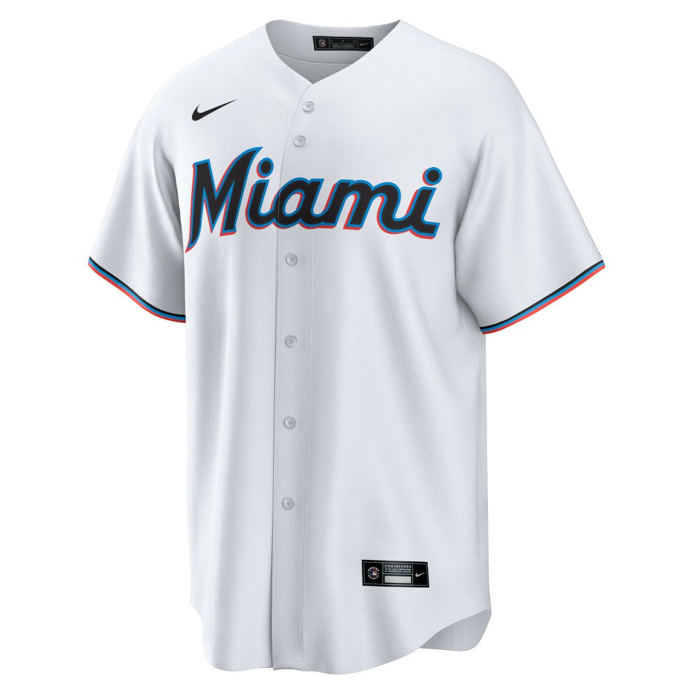Sandy Alcantara Miami Marlins  Youth Home Replica Jersey - White | Nike
