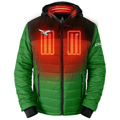 NFL Philadelphia Eagles ActionHeat 5V Battery Heated Colorblock Full-Zip Puffer Jacket