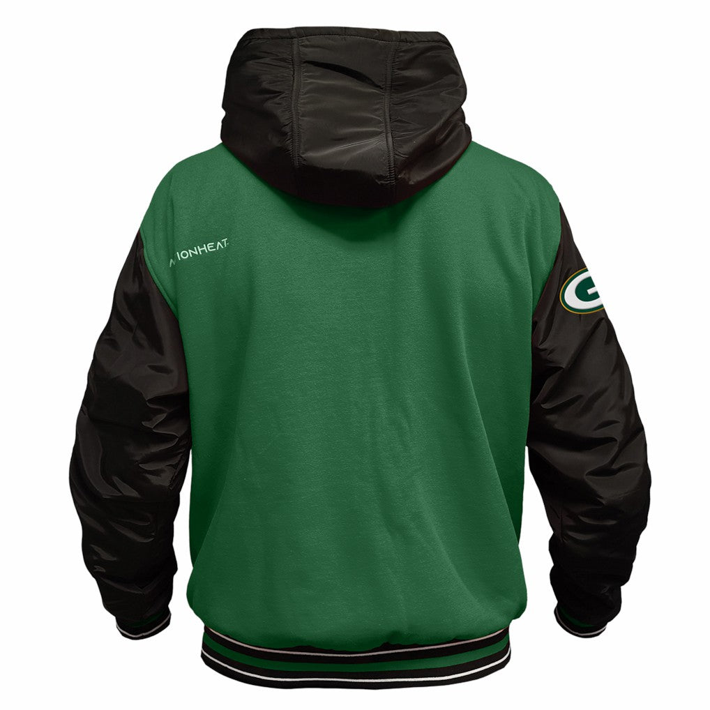 NFL Green Bay Packers ActionHeat 5V Battery Heated Full-Snap Varsity Jacket