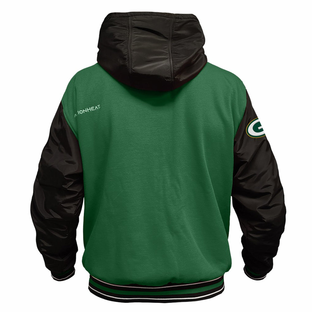 NFL Green Bay Packers ActionHeat 5V Battery Heated Full-Snap Varsity Jacket