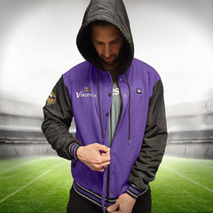 NFL Minnesota Vikings ActionHeat 5V Battery Heated Full-Snap Varsity Jacket