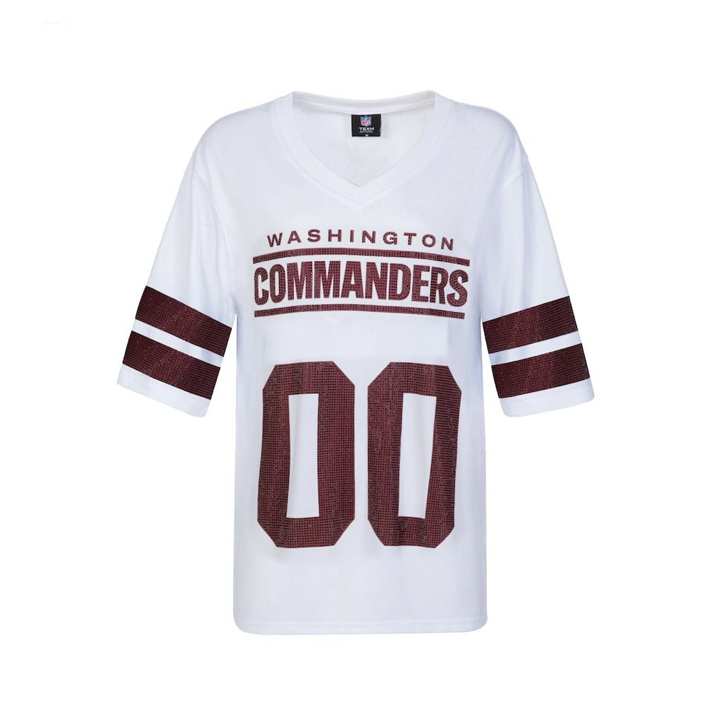 NFL Washington Commanders Cuce Women's Rhinestone V-Neck Tunic