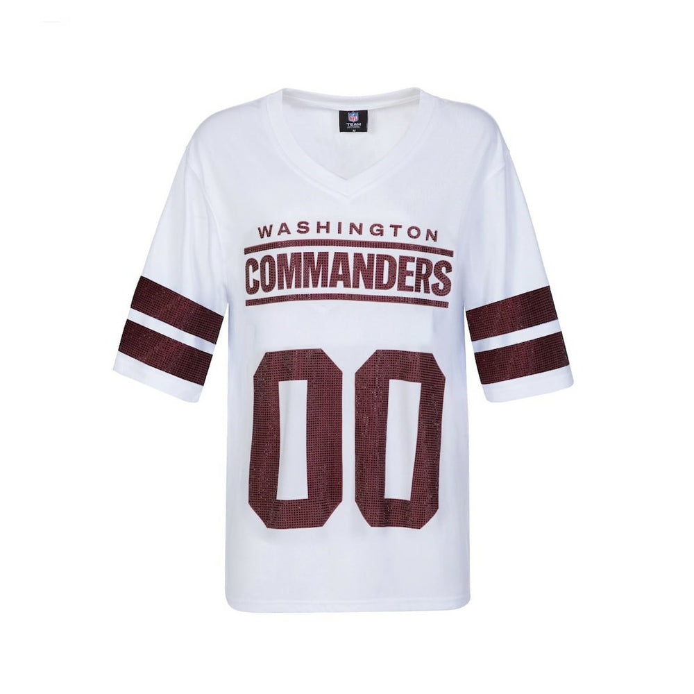 NFL Washington Commanders Cuce Women's Rhinestone V-Neck Tunic