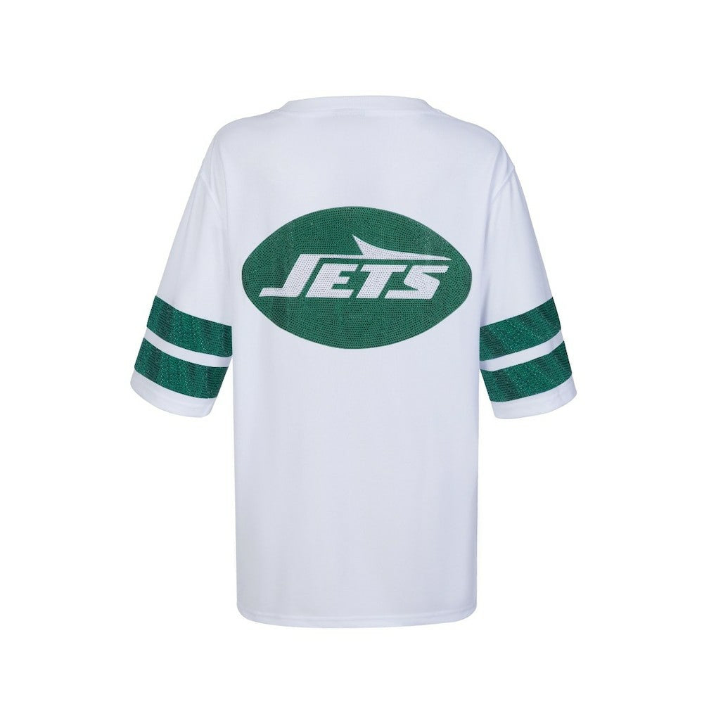 NFL New York Jets Cuce Women's Rhinestone V-Neck Tunic