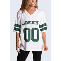 NFL New York Jets Cuce Women's Rhinestone V-Neck Tunic