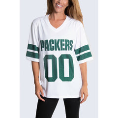 NFL Green Bay Packers Cuce Women's Rhinestone V-Neck Tunic