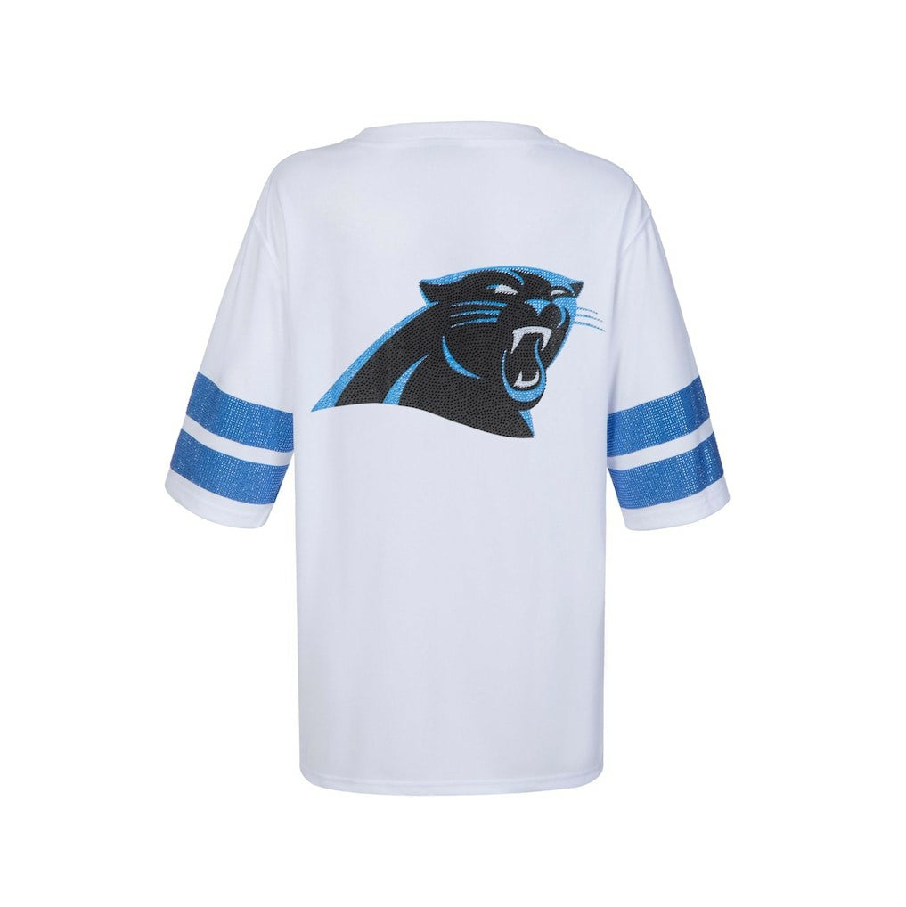 NFL Carolina Panthers Cuce Women's Rhinestone V-Neck Tunic