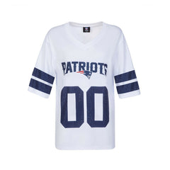 NFL New England Patriots Cuce Women's Rhinestone V-Neck Tunic