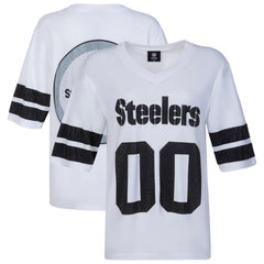 NFL Pittsburgh Steelers Cuce Women's Rhinestone V-Neck Tunic