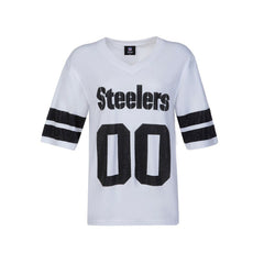 NFL Pittsburgh Steelers Cuce Women's Rhinestone V-Neck Tunic