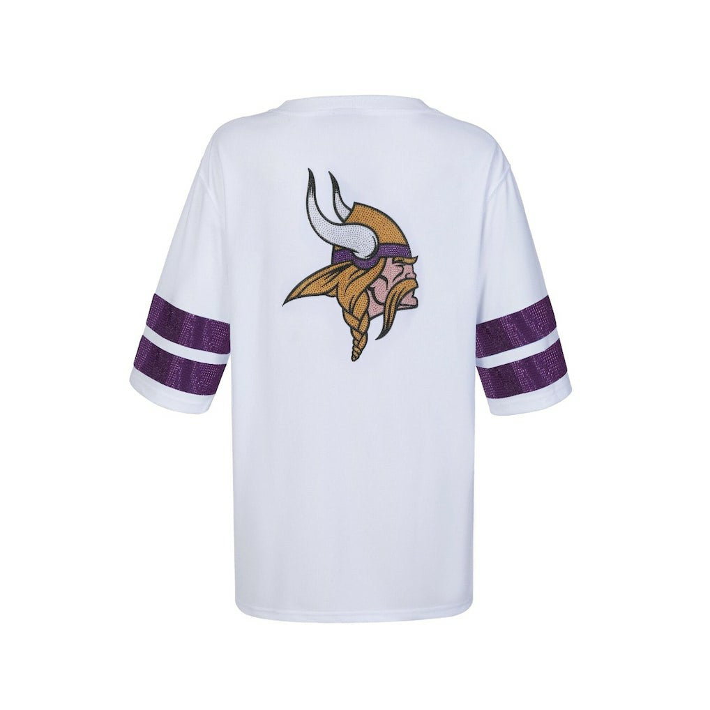 NFL Minnesota Vikings Cuce Women's Rhinestone V-Neck Tunic