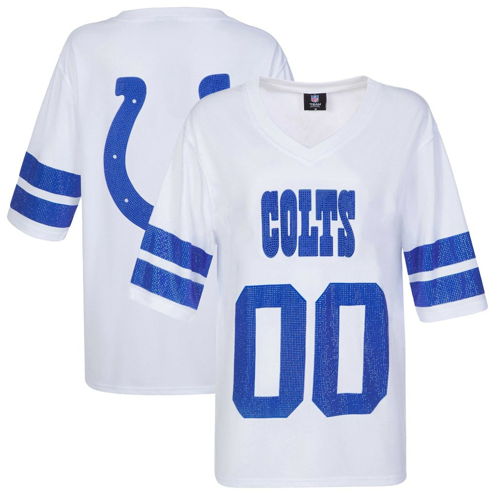 NFL Indianapolis Colts Cuce Women's Rhinestone V-Neck Tunic