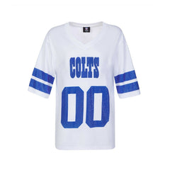 NFL Indianapolis Colts Cuce Women's Rhinestone V-Neck Tunic