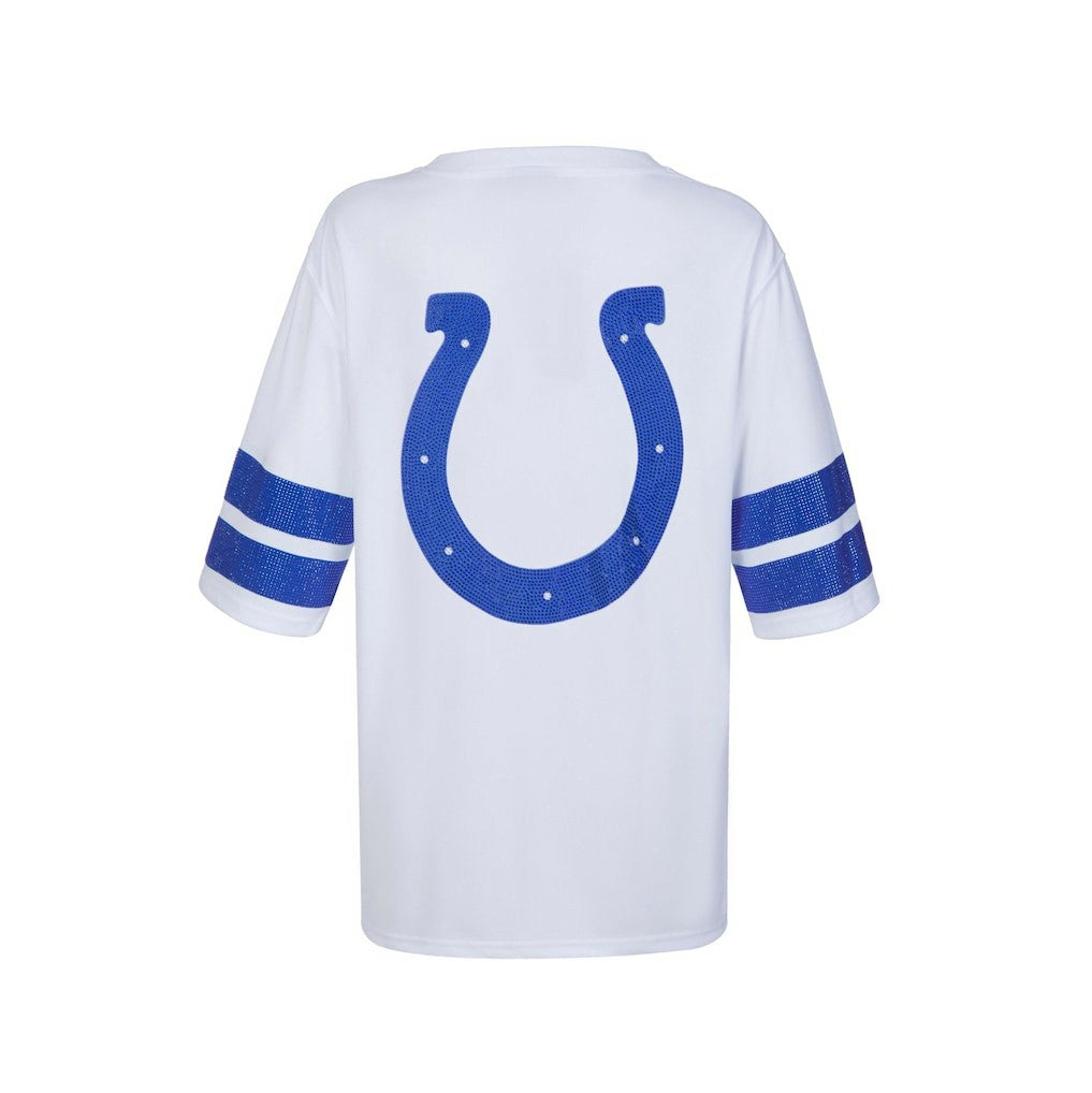 NFL Indianapolis Colts Cuce Women's Rhinestone V-Neck Tunic