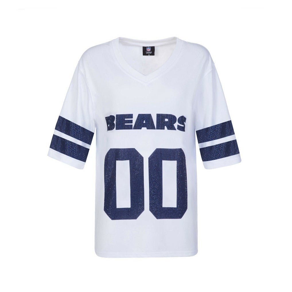 NFL Chicago Bears Cuce Women's Rhinestone V-Neck Tunic