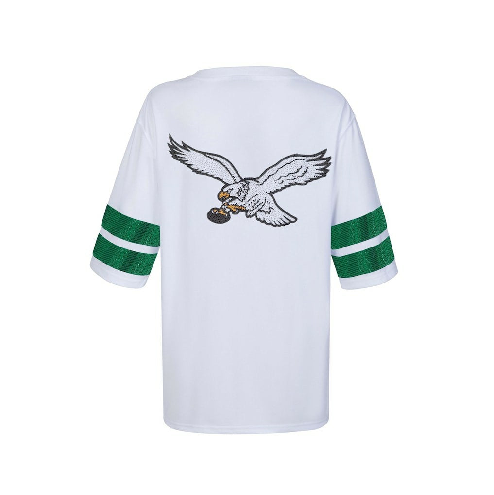 NFL Philadelphia Eagles Cuce Women's Rhinestone V-Neck Tunic