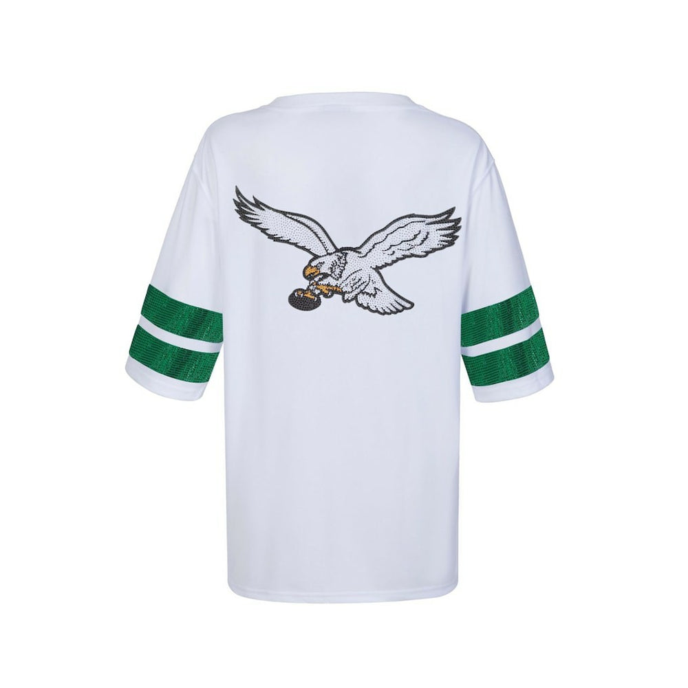NFL Philadelphia Eagles Cuce Women's Rhinestone V-Neck Tunic