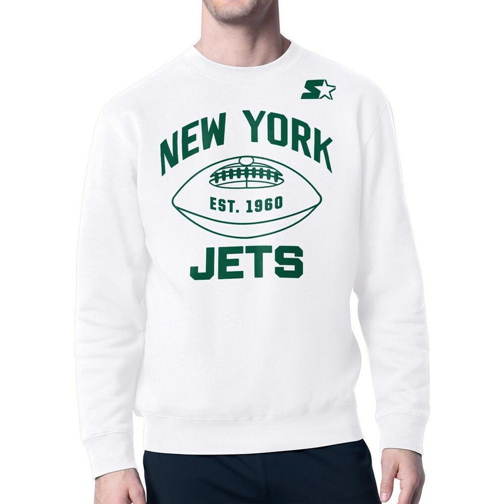 NFL New York Jets Starter Green and White Forever Fleece Sweatshirt