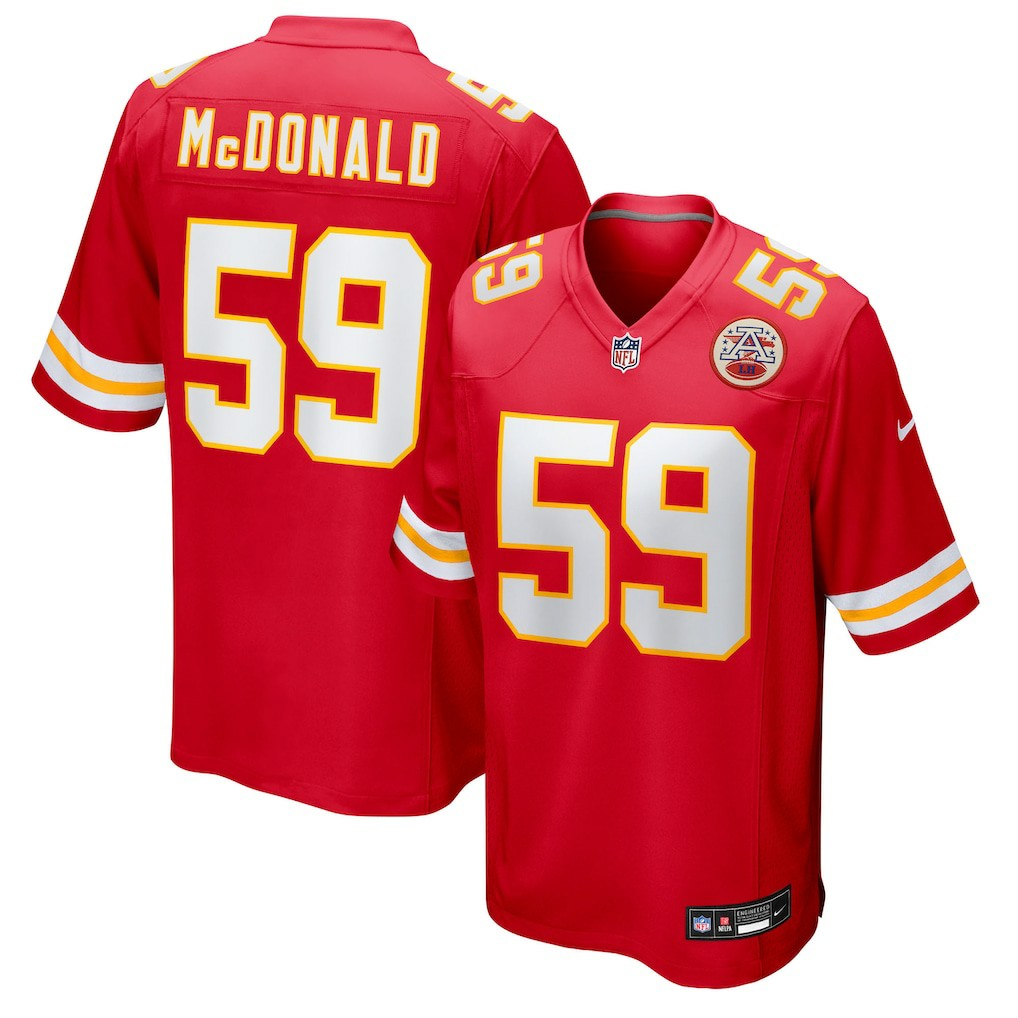 NFL Kansas City Chiefs Cooper McDonald  Team Game Jersey