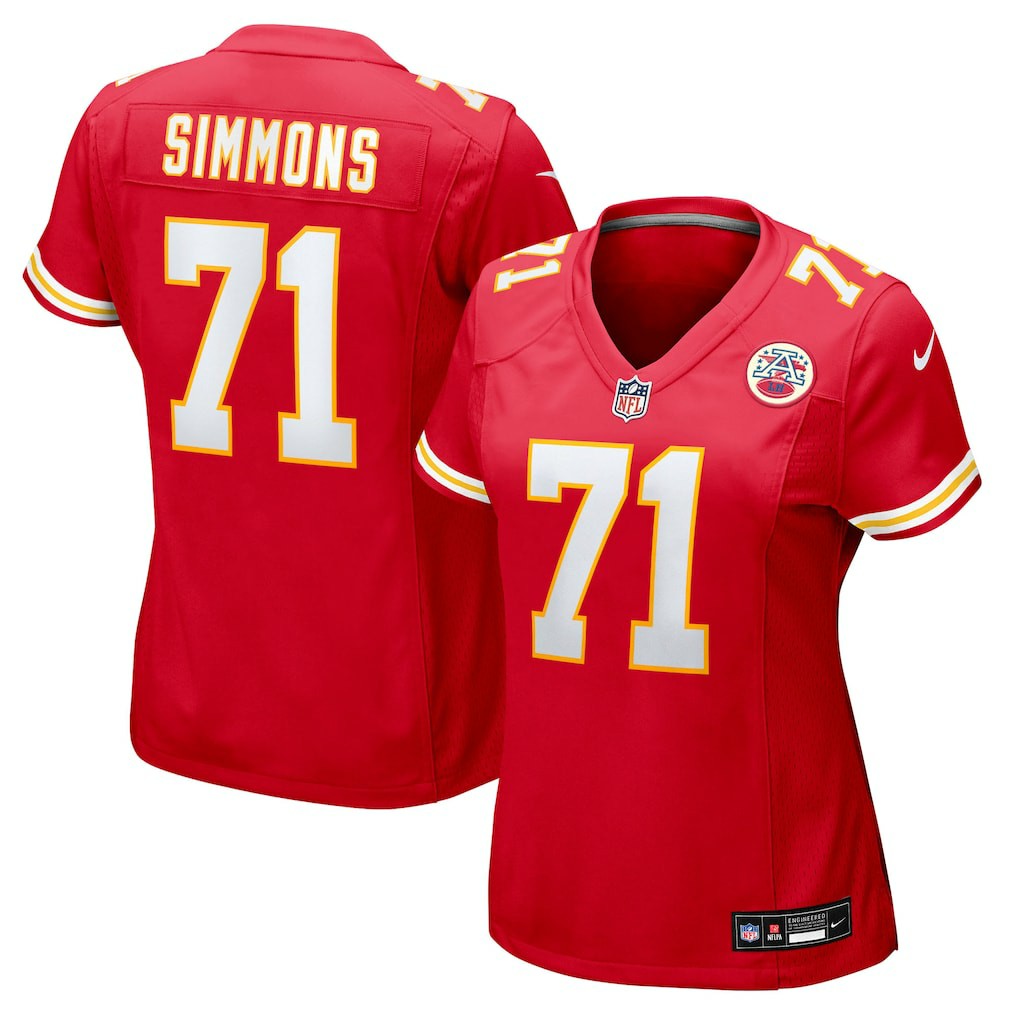 NFL Kansas City Chiefs Josh Simmons  Women's Team Game Jersey