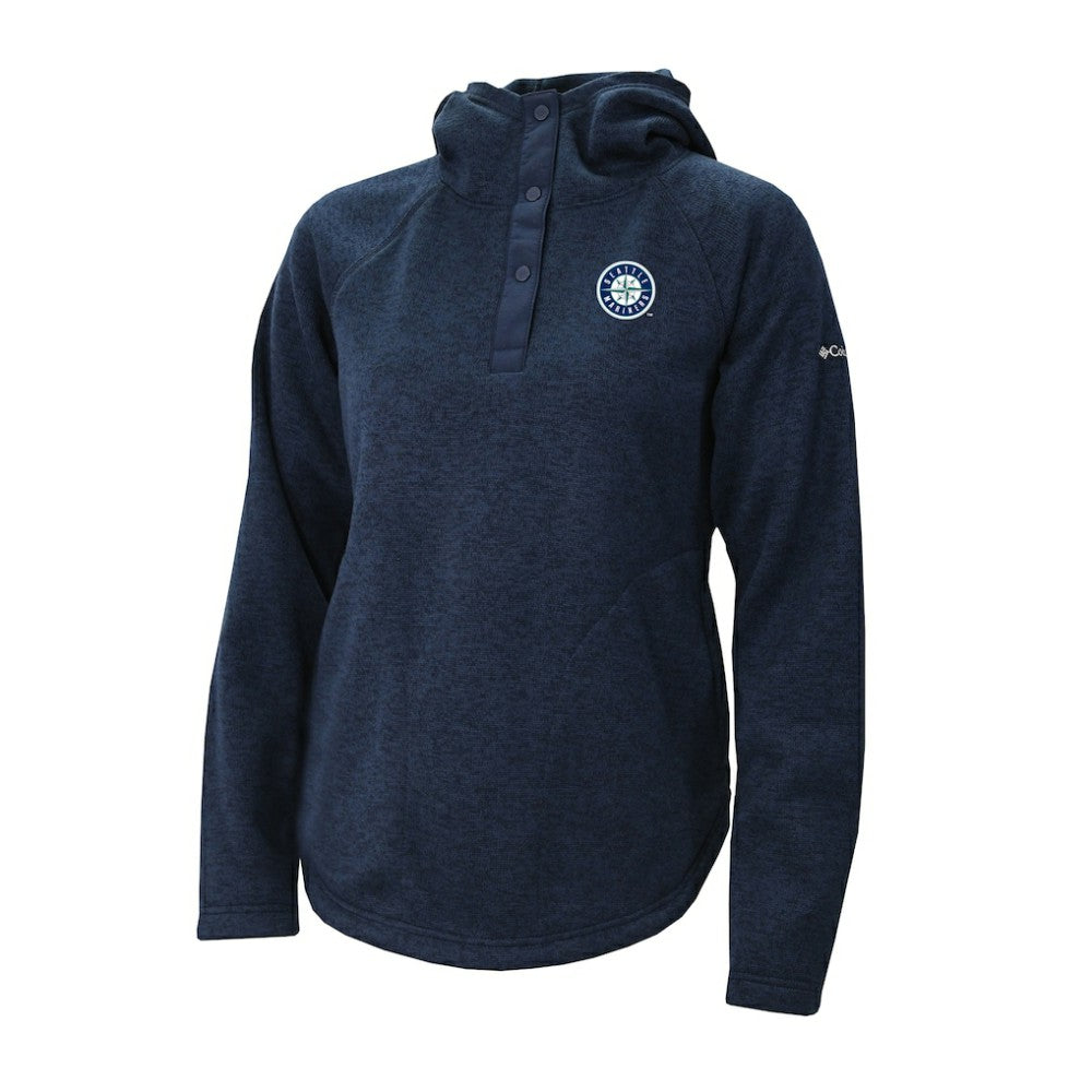 Seattle Mariners Women's Half-Snap Pullover Hoodie - Navy | Columbia