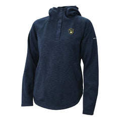 Milwaukee Brewers Women's Half-Snap Pullover Hoodie - Navy | Columbia