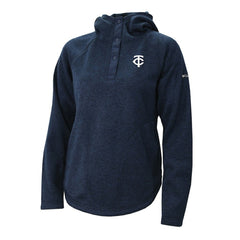 Minnesota Twins Women's Half-Snap Pullover Hoodie - Navy | Columbia