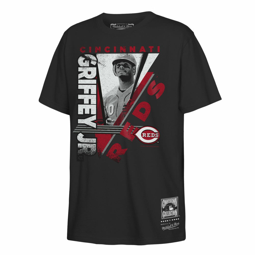 Ken Griffey Jr. Cincinnati Reds Youth In the Zone Player Graphic T-Shirt - Black | Mitchell & Ness