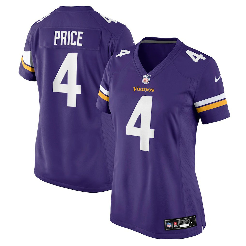 NFL Minnesota Vikings Myles Price  Women's Team Game Jersey