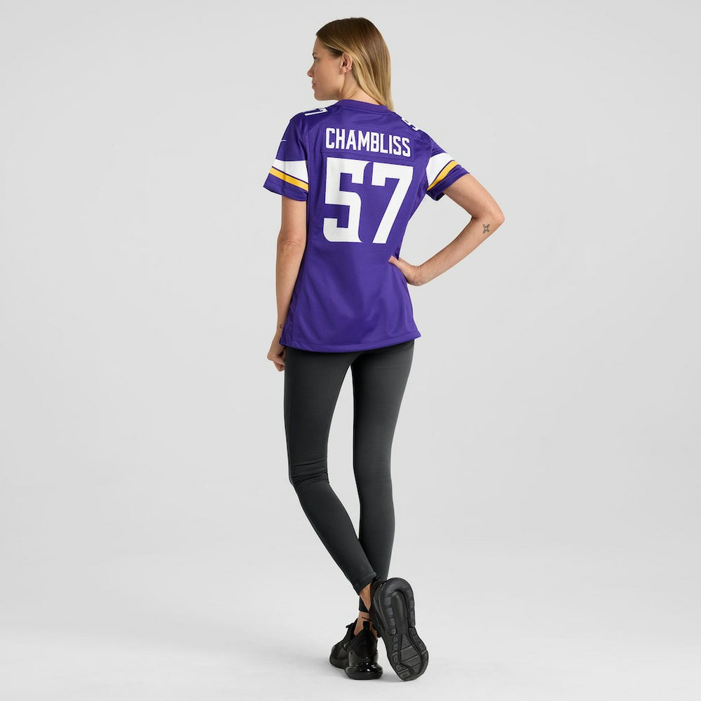 NFL Minnesota Vikings Chaz Chambliss  Women's Team Game Jersey